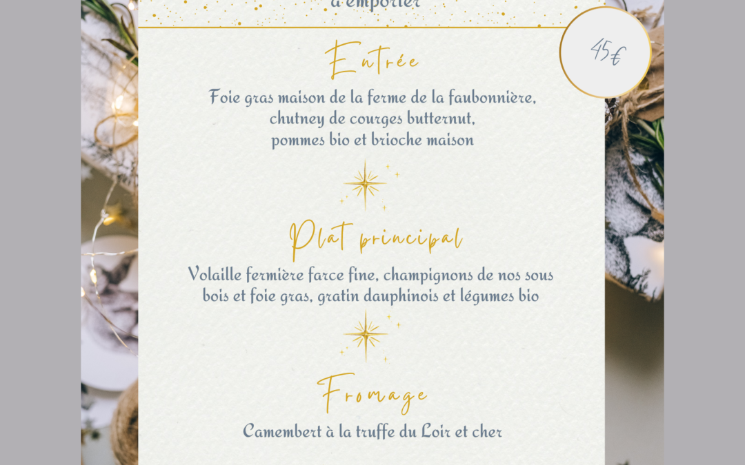 Menu de fêtes à emporter – Le Petit Honfleur à Blois, restaurant gastronomique